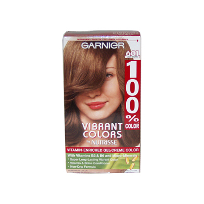 100% Color Vitamin Enriched Gel-Creme Color #601 Light Brown by Garnier